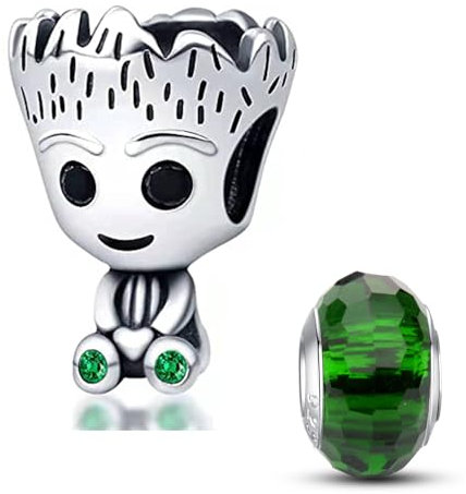 HappyStar Charms Anhänger Silber 925 für Armbänder,Red charm anhänger,beads charms,kompatibel mit europäischen Armbändern und Halskette für Frauen.