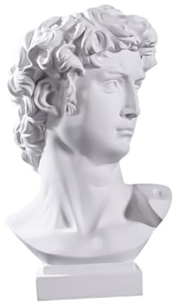 PRETYZOOM Vaso Decorativo Artistico in Resina Bianco 25cm Supporto Porta Pennelli e Fiori per Scrivania Ufficio e Balcone