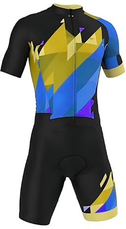 Cycling Short Sleeve Triathlon Suit Jumpsuit Set for Men's and men's Bodysuit Bike Team Clothes Quick Dry