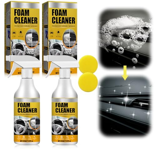 Kidmis Multi-Purpose Foam Cleaner, Schaumreiniger Auto, Car Innenraumschaumreinigungsmittel, Leistungsstarkes Fleckenentfernungsset, Multifunktion Schaumreiniger für Autoinnenraum, Haus, Küche (2pcs)