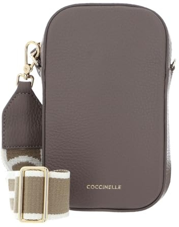 Coccinelle Leder Umhängetasche Handytasche Tebe Hi-Tech Accessoire Grained Leather