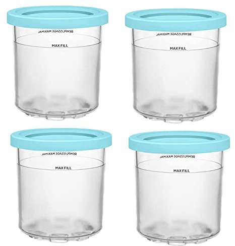 MOLERRI Eisbecher, EisbehäLter mit Deckel für die Eismaschine der Serie Creami Pints NC301 NC300 NC299AMZ