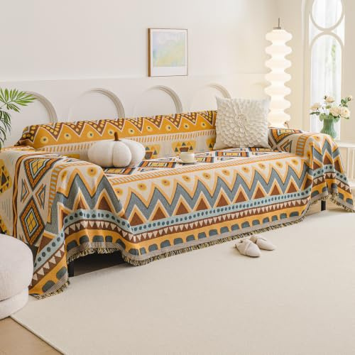 VanderHOME Weiche und Atmungsaktive Sofaüberwurf,Decke für Sofa Großer Sofaüberwurf Cooler Decke,Ideal Fürs Sofa,Sessel,Tagesdecke,Tischdecken 180 * 260cm-Böhmen