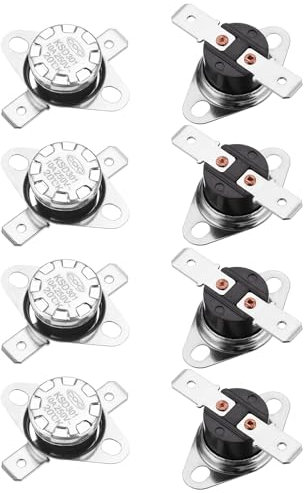 QUARKZMAN KSD301 Termostato 20°C/68°F 10A Normalmente Aperto N.O Regolare Interruttore Temperatura Disco a Scatto 8pz, Materiale in Bachelite