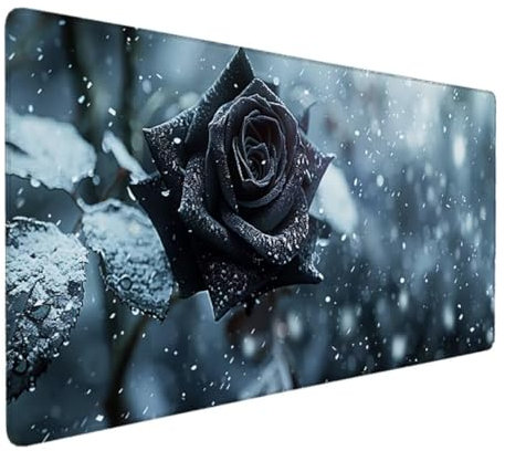 Tappetino Mouse XXL, Tappetino Mouse Gaming di Alta Precisione, Impermeabile Mouse Pad, Fondo Antiscivolo in Goa Naturale Resistente per Ufficio e Gioco, Tappetino Mouse XXL 1200x600 (Nero, Rosa) 4-5