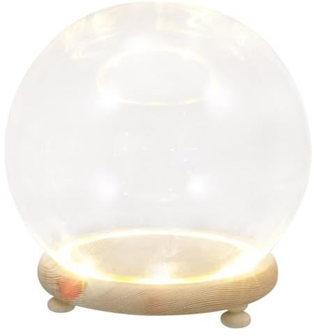 Alipis Glass Dome Ornament Garden Dome Decor Flower Preserved Cover Decor Dried Flower Glass Adornment