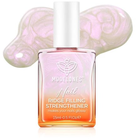 Modelones Indurente per unghie extra forte 8 in 1, prodotti per la cura delle unghie, indurente per unghie fragili, riempitivo scanalato, riparazione unghie, rinforzatore per unghie, olio per unghie