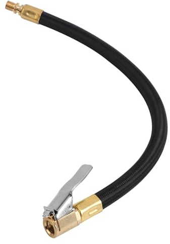 Gosknor Reifenfüller Verlängerungsschlauch, 32cm Reifenfüllschlauch Clip-on Reifenpumpen Spannfutteradapter zum Schnellen Aufpumpen für Auto Motorrad Fahrrad Wartung