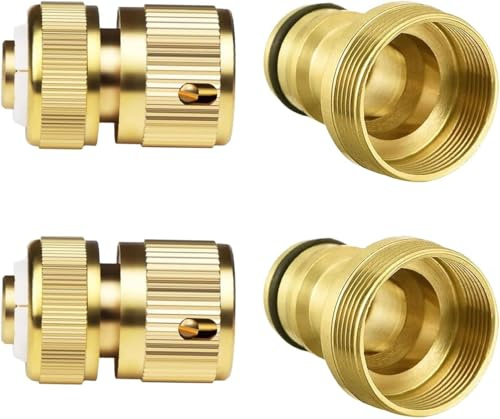 Hydrogarden Threaded Mixer Hose Adaptor Pipe Joiner Fitting,Universal Kitchen Mixer Tap Hose Connector & End Quick Connector for Standard Indoor Threaded Tap