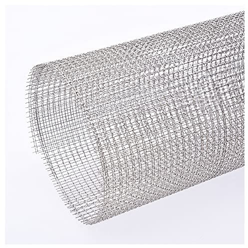 Edelstahl-Maschengitter mit 6 Maschen, kein leicht rostendes Metallgitter für Grill, Veranda, Boden, Wand, Kaminabzug, Silber, 1 x 9 m (39 x 353 Zoll)
