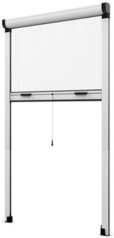Zanzariera Verticale Riducibile 100 x 250 BIANCO fai da te a Rullo in kit