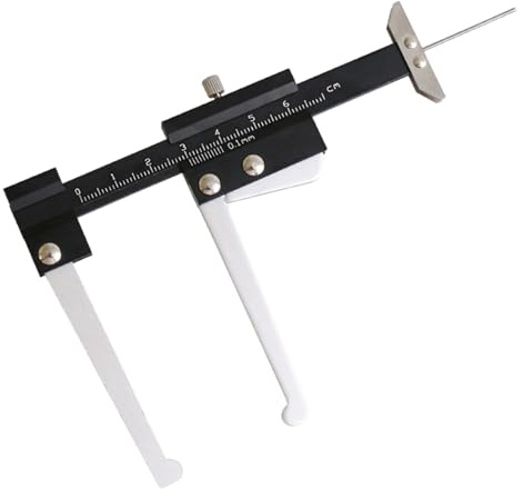 Brake Disc Micrometer, Brake Rotor Gauge, Manual Tire Tread Depth Gauge, Precise 0-60mm Measuring Tool for Mechanics, Car Maintenance, Garages, Workshops, 1 Piece, Steel, 50g
