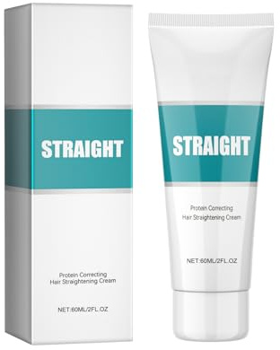 Hair Straightening Cream - Hair Smoothing Cream - Hair Protein Correcting - Hair Straightening - Anti Frizz Moisturiser for Curly Straight Dry Damaged & Frizzy Hair