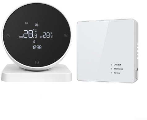 Termostato inalámbrico para el hogar inteligente con conexión WIFI e interfaz táctil LCD fácil de usar (sin wifi)