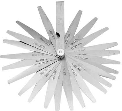 Spessimetro metrico in acciaio inox, 26 lame di precisione per candela di accensione, strumento di regolazione della valvola, 0,03-1,0 mm-73