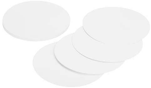 QUARKZMAN 24 Pezzi Cerchi Di Cartoncino, 15 Cm Cerchi Di Carta Spessa Ritagliati Per Lavoretti Pittura Fai Da Te Decorazioni Bacheca, Bianco