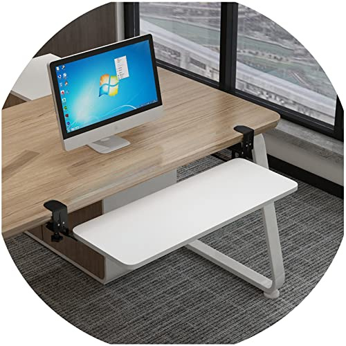 Ergonomisk tangentbordsbricka under skrivbordet — justerbar glidplattform för bekväm hemmakontor och spelinställning — förbättra produktiviteten och komforten
