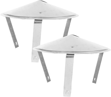 Yardwe 2 Piezas Tapas Redondas para Techo Lluvia Protector de Chimenea de Hierro Galvanizado Tapa de Ventilación de Chimenea para Uso Exterior para Techos