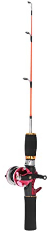Asixxsix Canne à Pêche sur Glace, Moulinet, Canne en Fibre de Carbone de 56 Cm, Hameçons Pointus avec Barbes, Ensemble combiné de Pêche sur Glace avec Ligne de et Rangement de Cuillère à pour la en