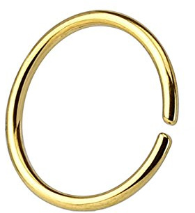 Paula & Fritz® Universal Fake Hoop Chirurgenstahl Mehrfarbig biegbar Ring Segmentring Septum Tragus Helix Cartilage Nasen-Piercing Ohrklemme Nostril