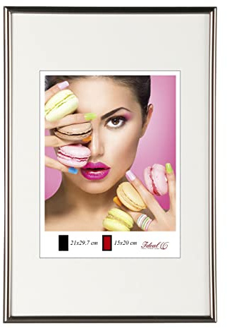 IDEAL TREND Photo Style Kunststoff Bilderrahmen Fotorahmen Wanddeko Collage Foto Poster: Farbe: Stahl | Format: 40x60