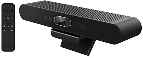 Matosio Caméra de visioconférence EagleBar Pro2 Caméra 4K ePTZ AI Face Tracking, Haut-Parleur et Microphone de conférence, avec télécommande, Compatible Zoom/MS Teams ou Streaming OBS