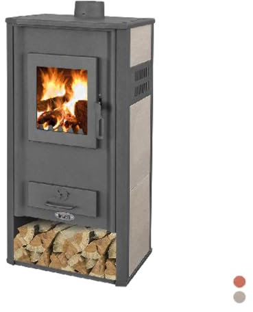 Poêle à bois Genève Hydro 20-22 kw rouge