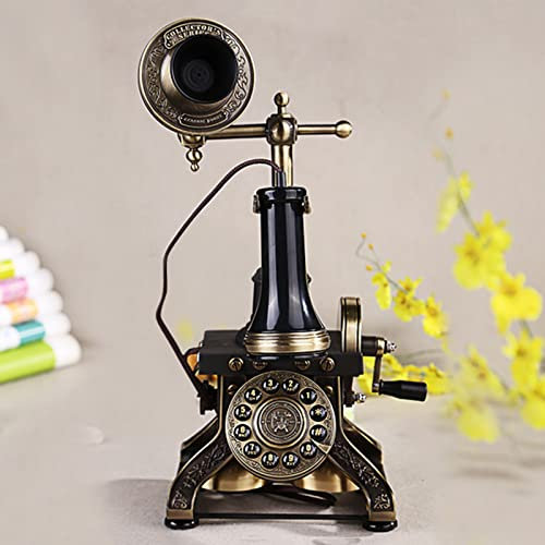 CCYENG Teléfono Antiguo, Teléfono Fijo Retro Europeo de 1884 Teléfono Fijo Retro Vintage Teléfono Fijo de Escritorio para el hogar, Hoteles de Estrellas, dial de Gale