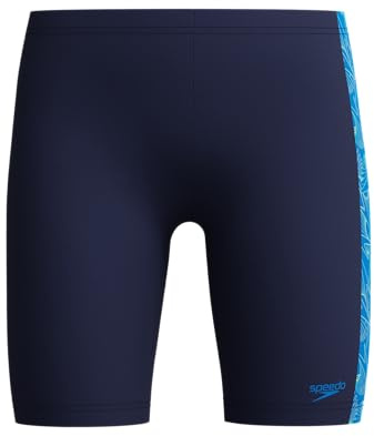 Speedo Boys Hyperboom Panel Jammer | Swim Training | Fitness | Chlorine Resistant, Lagoon Blue/Celeste, 15-16