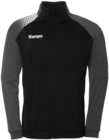 Kempa Handboll Ambition 28 poly jacka sportjacka träningsjacka gå ut jacka för män och pojkar – utan huva med fickor med dragkedja