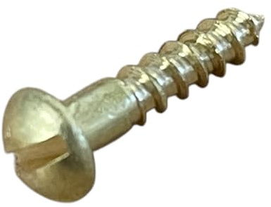 Solid Brass Wood Screws Slot Dome Head - 4 x 1/2inch - 50pcs