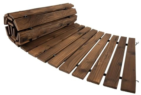 Allée décorative en bois antidérapant pour jardin résistant aux intempéries, idéale pour jardin, mariage, piscine, chemin de déroulement de 0,9 m 1 m