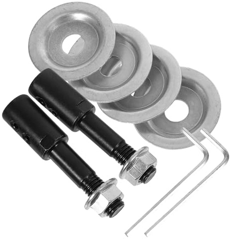HOLIDYOYO 2 juegos Adaptador de Eje para Amoladora de Banco de Extensiones de Eje de Motor de Acero para Montaje de Husillo de Rueda de Esmeril Accesorio Resistente para Pulido y Molienda