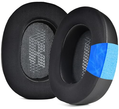 Ersatz-Ohrpolster für JBL E65BTNC Duet NC LIVE650 660 BTNC Kopfhörer, Kühlen Sie EIS Schwamm Weiches Atmungsaktiv Ersatzpolster Kopfhörer-Hülle mit Schnalle (Schwarz,1:1)