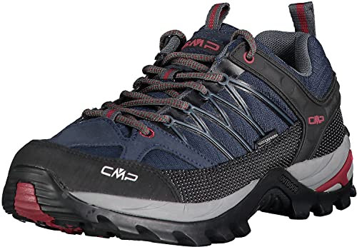 CMP herr Vandrings- och halvskor för vandring Rigel Low trekking shoe Wp, Asfalt Syrah, 46 EU