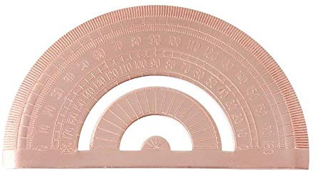 Aeromdale 180 Gradi goniometro Righello semicerchio Strumento di misurazione Matematica Geometria 10 cm Oggetti da Ufficio