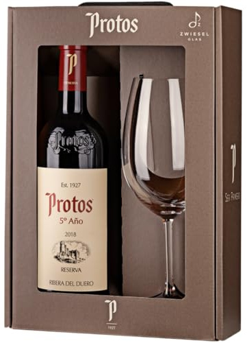 Protos Reserva - Estuche Vino Tinto 75 cl y Copa Protos, La cosecha puede variar