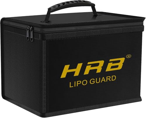 HRB Lipo Bag Feuerfeste Explosionsgeschützte sichere Lipo Batterie Tasche Verbessertes Qualitätsmaterial akku Sicherheitsbox mit Großer Kapazität für das Laden und Aufbewahren von RC-Autobatterien