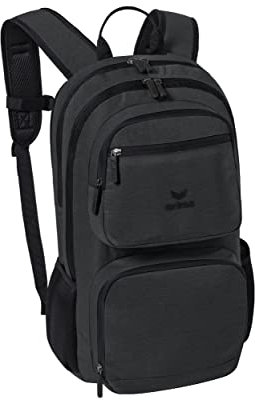 Erima Unisex Laptop Rucksack, grau Melange/schwarz, 1