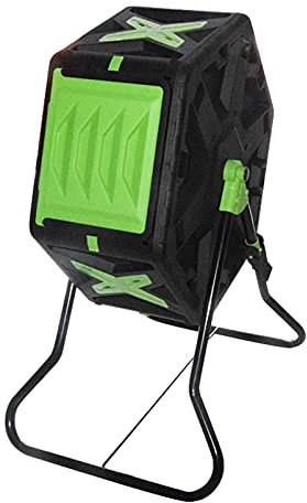 MytaYt 70L (18 Gallonen) Kompostbehälter 360° Trommel Kompost Tumbler Garten Kompost Tumbler Hochleistungskomposter Für Bauernhof/Küche