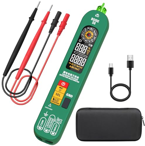 BSIDE S8 Digital Multimeter Automatisch AC Spannungsprüfer Berührungslos Leckspannung Tester 3 in 1 Große Farbdisplay Phasenprüfer Durchgangsprüfer Aufladbare VFD Hz Ohm Kapazitätsmessung
