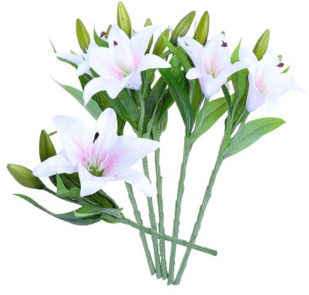 Cabilock Künstliche Lilienblumen Blumenstrauß Dekoration Und Fotografie-Requisiten