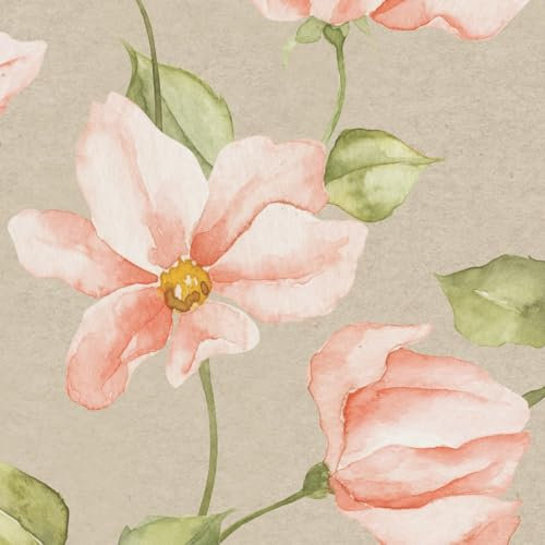 25 nachhaltige Servietten aus Recycling-Papier Blumen Große rosa Blüten als Tischdeko. Papierservietten mit Motiv. Ökologisch nachhaltige Deko aus recyceltem Papier. 33x33cm