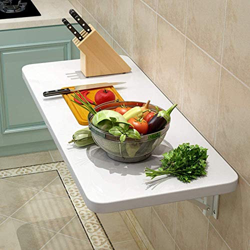 SORVA Klapptisch Wandmontierter Computertisch Klappbarer Wandklapptisch Aus Holz Für Esstisch Schreibtisch Platzsparend Mehrere Größen Optional,L70×B40cm/L27×B16in