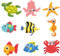 Simsky Lot de 9 Autocollants Antidérapants, Autocollants de Douche Antidérapants, Autocollants Adhésifs, Adhésif Antidérapant Bain & Douche Waterproof, Sticker Antidérapant pour Baignoire Vie Marine