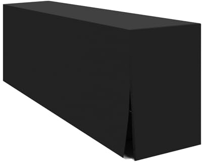 YMHPRIDE 1er-Set Biertischhussen, schwarz Biertischhusse für Bierzeltgarnitur, 50 cm Tischbreite, Bierzeltgarnituren 220 x 50cm für Gartenbankett-Gartenmöbel.