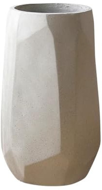 Pots de Fleurs Pots de plantes en argile de magnésium sur pied de jardinière de forme géométrique beige avec trous de drainage intérieur extérieur, for jardin d'étude de chambre à coucher Pots Plantes