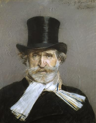ARToPHIIU Modern Wandbilder Poster Wandbilder Leinwand Bilder Druck Porträt von Giuseppe Verdi von Leinwand Ölgemälde für Office Home Decor 60x90cm