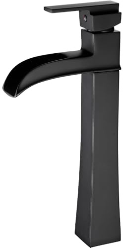 High Rise Bathroom Basin Mixer Tap,Waterfall Sink Tap for Counter-top Basin