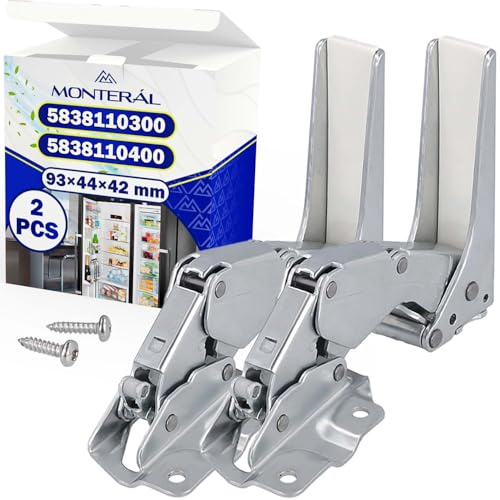 2 Stück Kühlschrank Scharnier Originalcode 5838110300 5838110400 für Beko | 221120103/9 für Aeg für Electrolux - MONTERAL